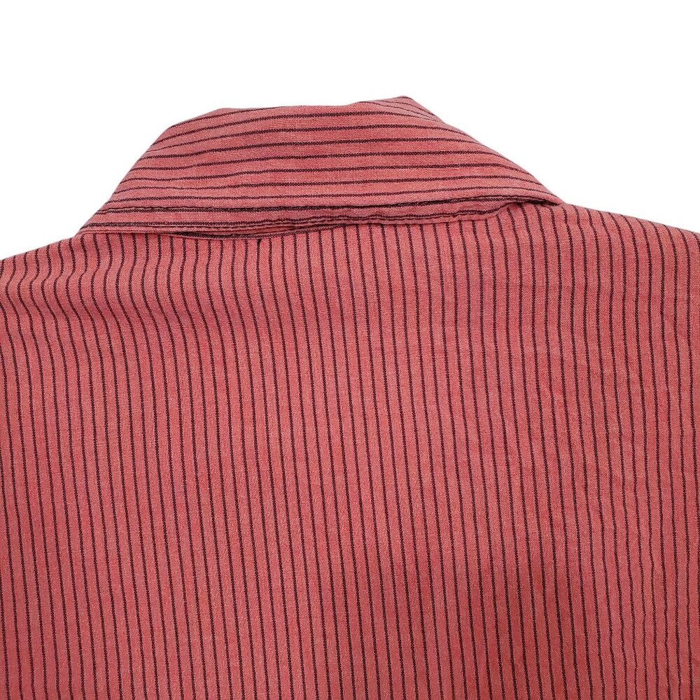 Vintage Sea Breeze Womens XL Shirt Jacket Striped 100% Cotton Button Up Coastal - Picture 10 of 10